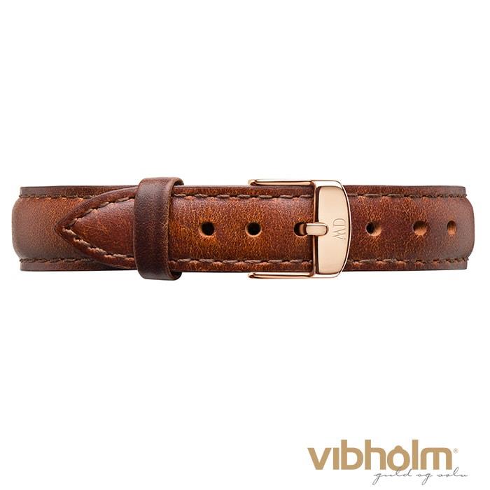 Daniel Wellington - Classy St Mawes læderrem - rosaforgyldt spænde